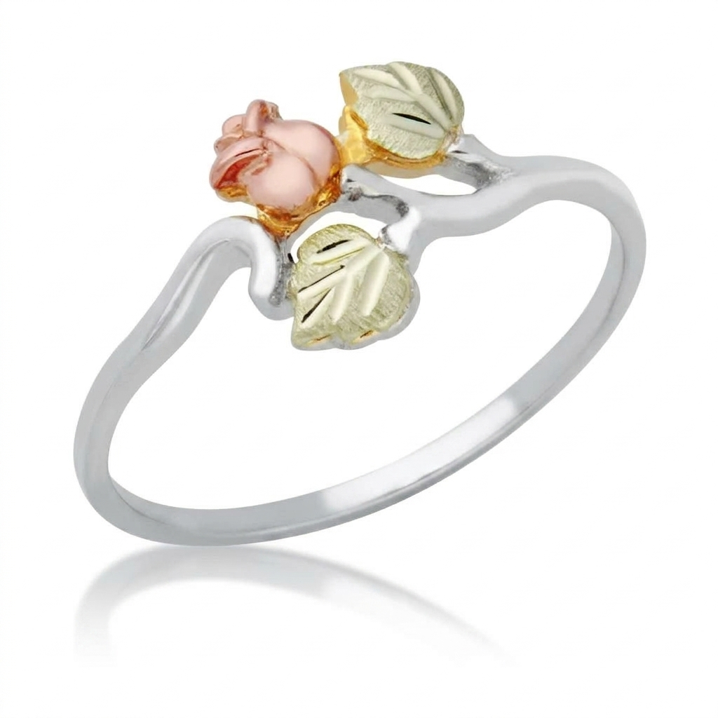 Rose and Leaves - Black Hills Gold Ladies Ring