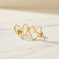 18K Gold Plated Heart Earrings