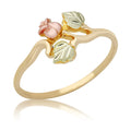 Rose and Leaves - Black Hills Gold Ladies Ring