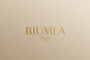 Biumla - Gold Wordmark with Ornamental Accent